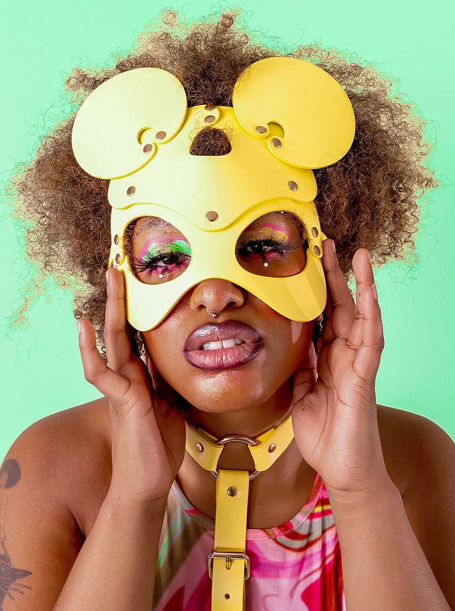 BONNIE MOUSE FACE MASK - SHERBET YELLOW - Lolli Wraps