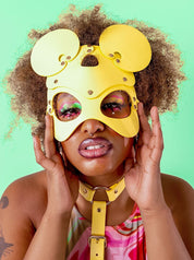 BONNIE MOUSE FACE MASK - SHERBET YELLOW - Lolli Wraps