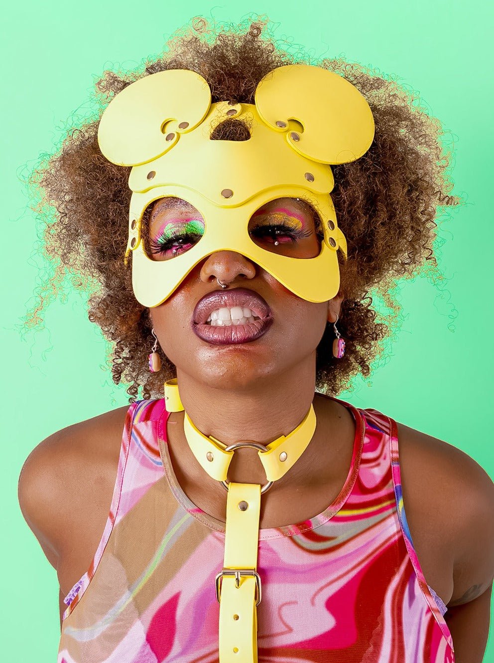 BONNIE MOUSE FACE MASK - SHERBET YELLOW - Lolli Wraps