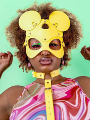 BONNIE MOUSE FACE MASK - SHERBET YELLOW - Lolli Wraps