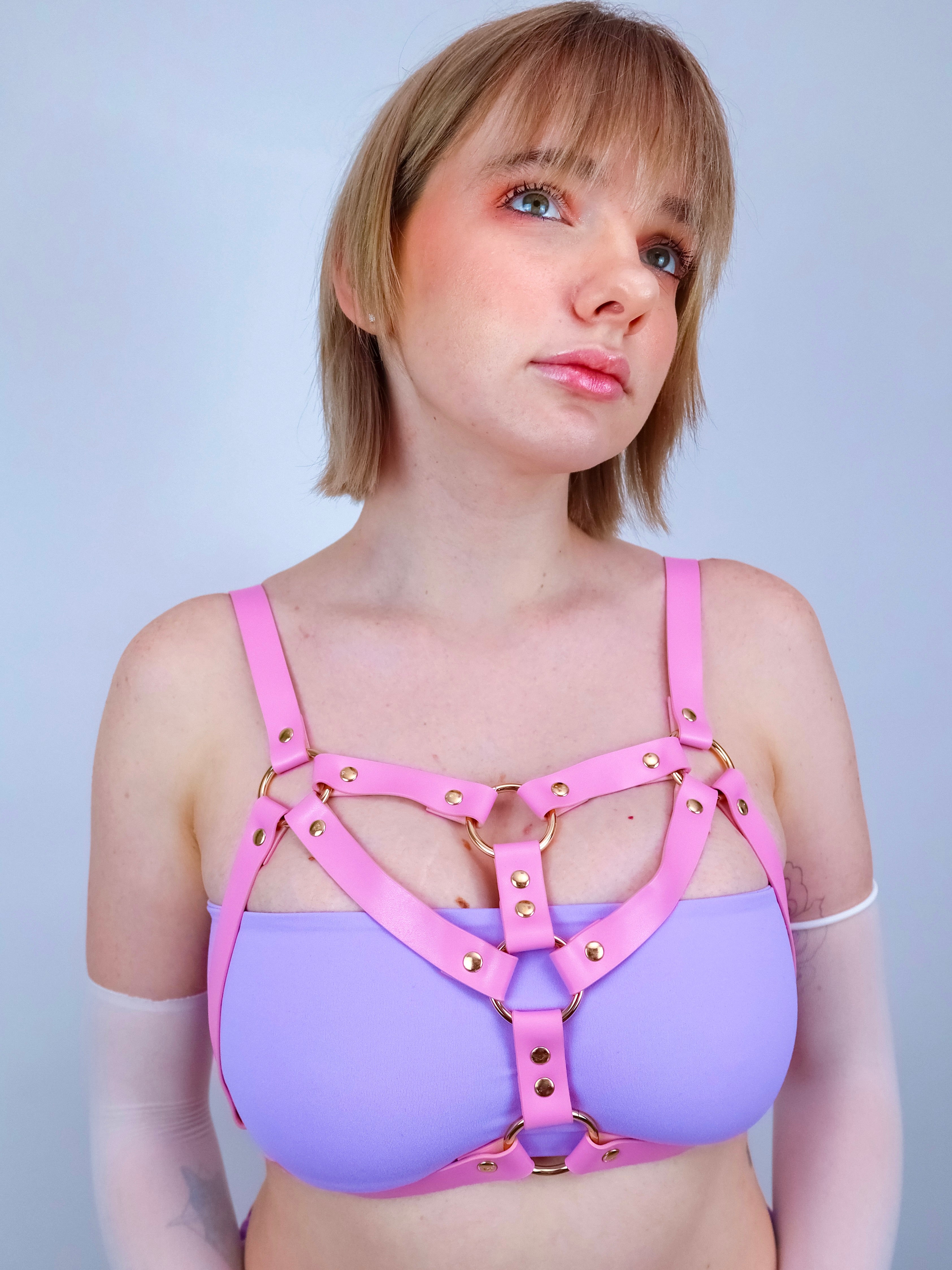 Lolliwrapsx_alex_chest_harness_candy_pink_faux_vegan_leather_2