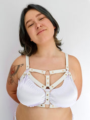     Lolliwrapsx_alex_chest_harness_marshmallow_white_faux_vegan_corn_leather_3