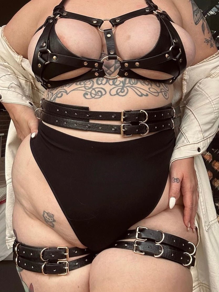 ZOE LEG HARNESS - LIQUORICE BLACK - Lolli Wraps