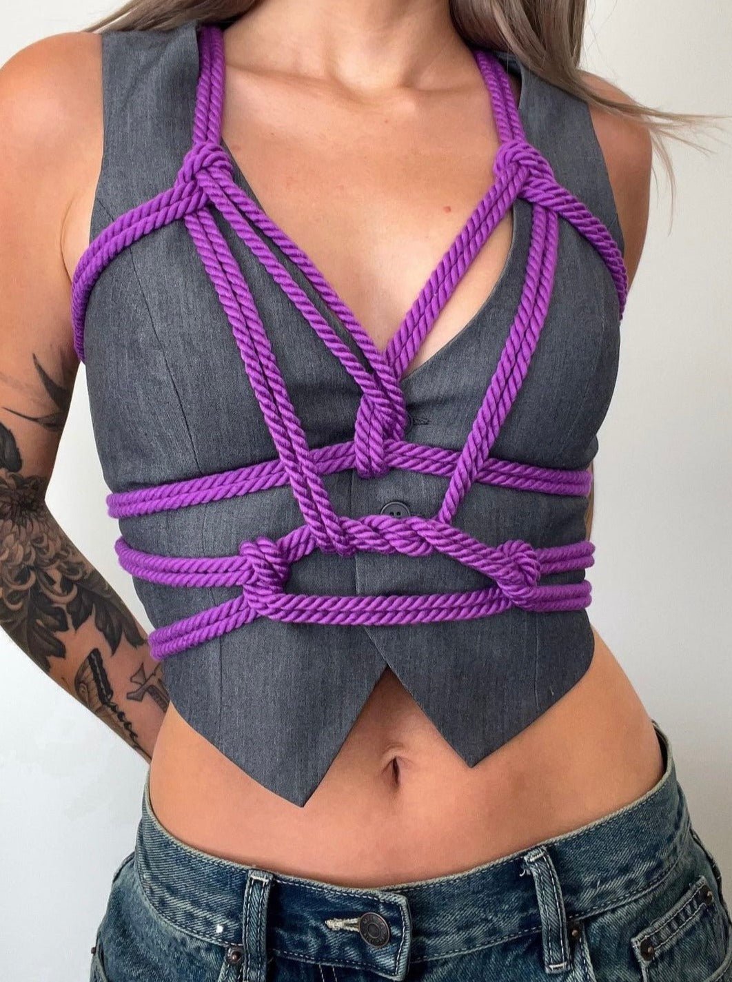 GRAPE SILK BAMBOO SHIBARI ROPE - 26.2ft/8m - Lolli Wraps